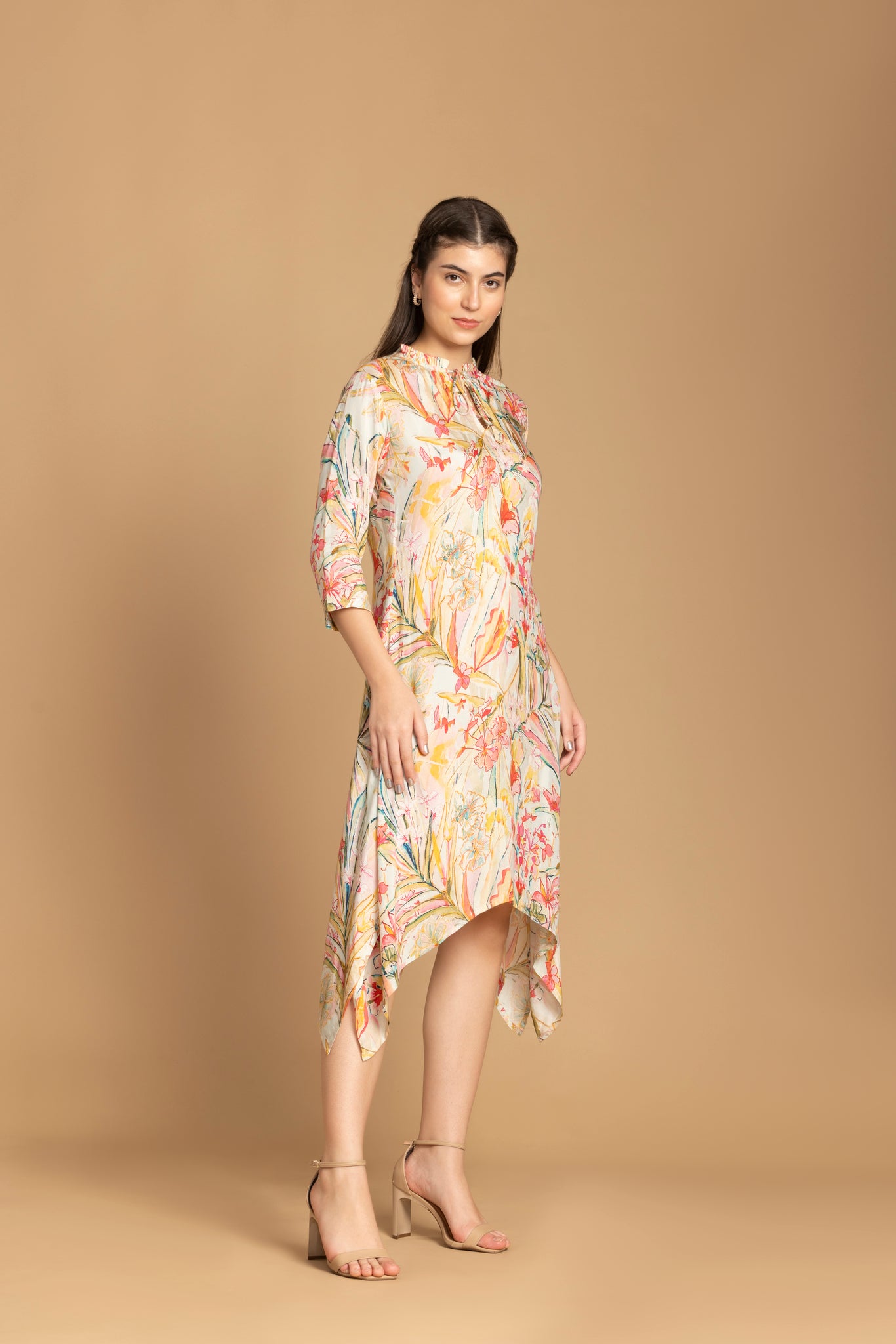 Monet Garden Printed A-Line Dress