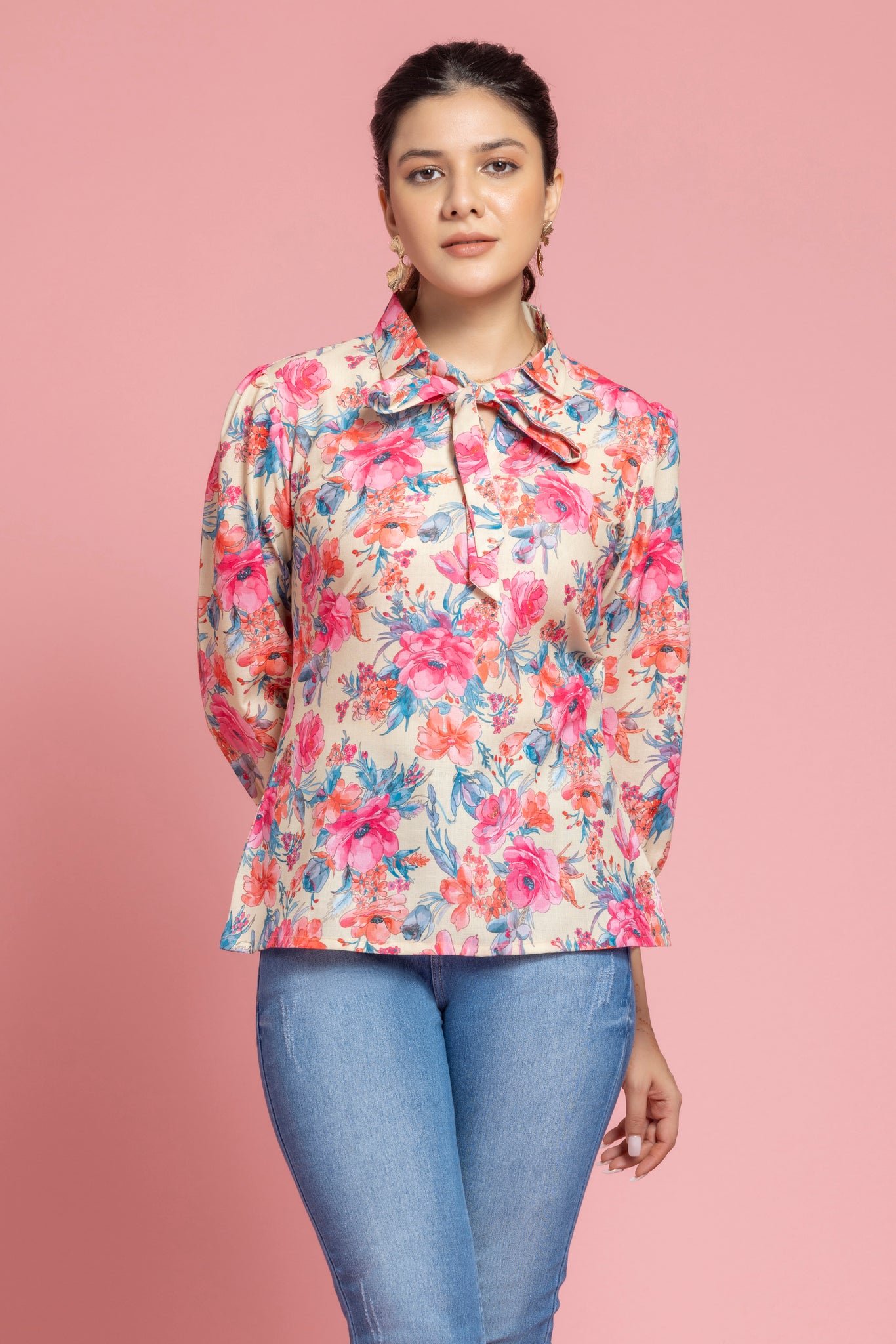 Yellow Florat Printed Top