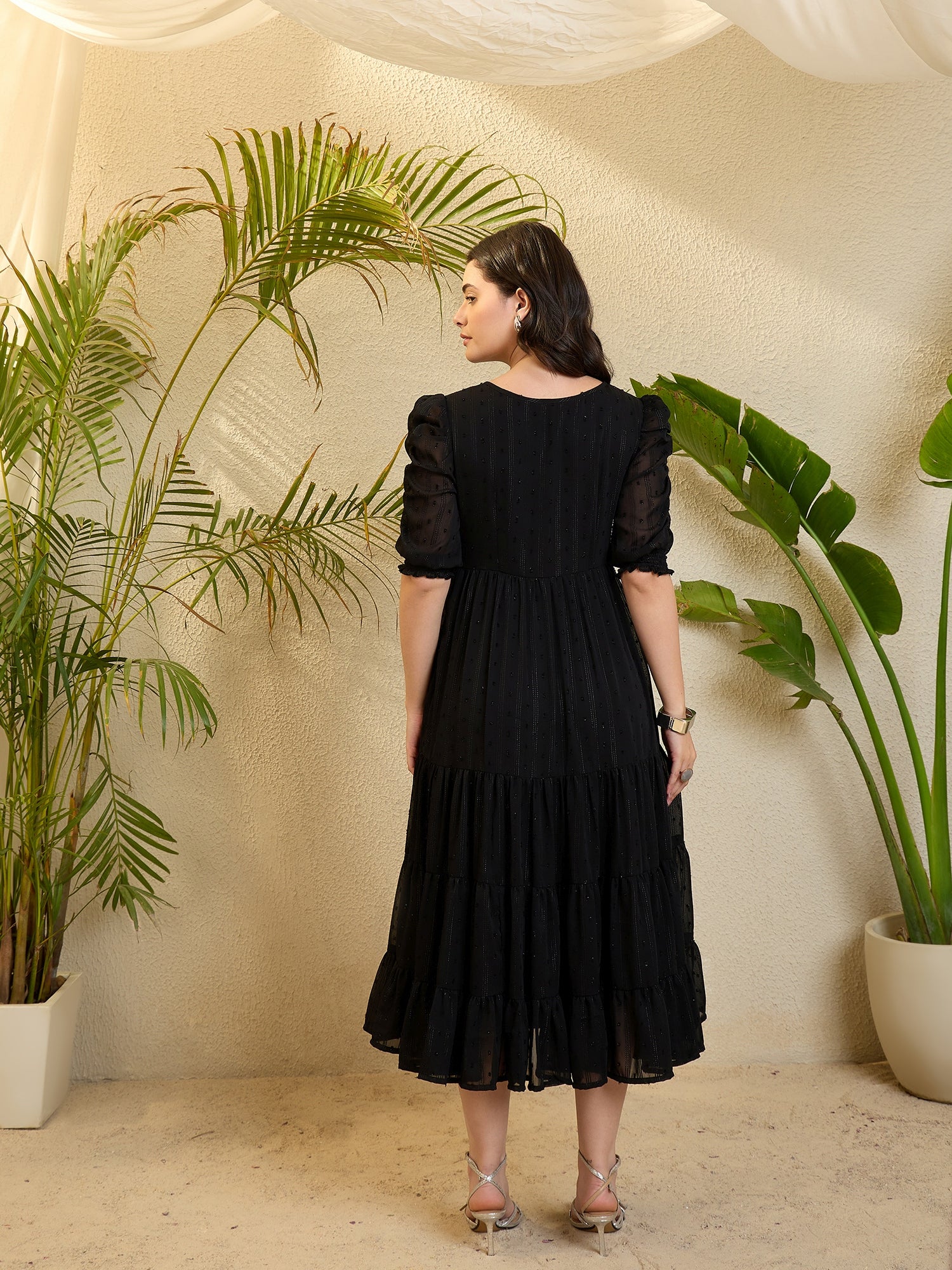 Black Chiffon Maxi Dress