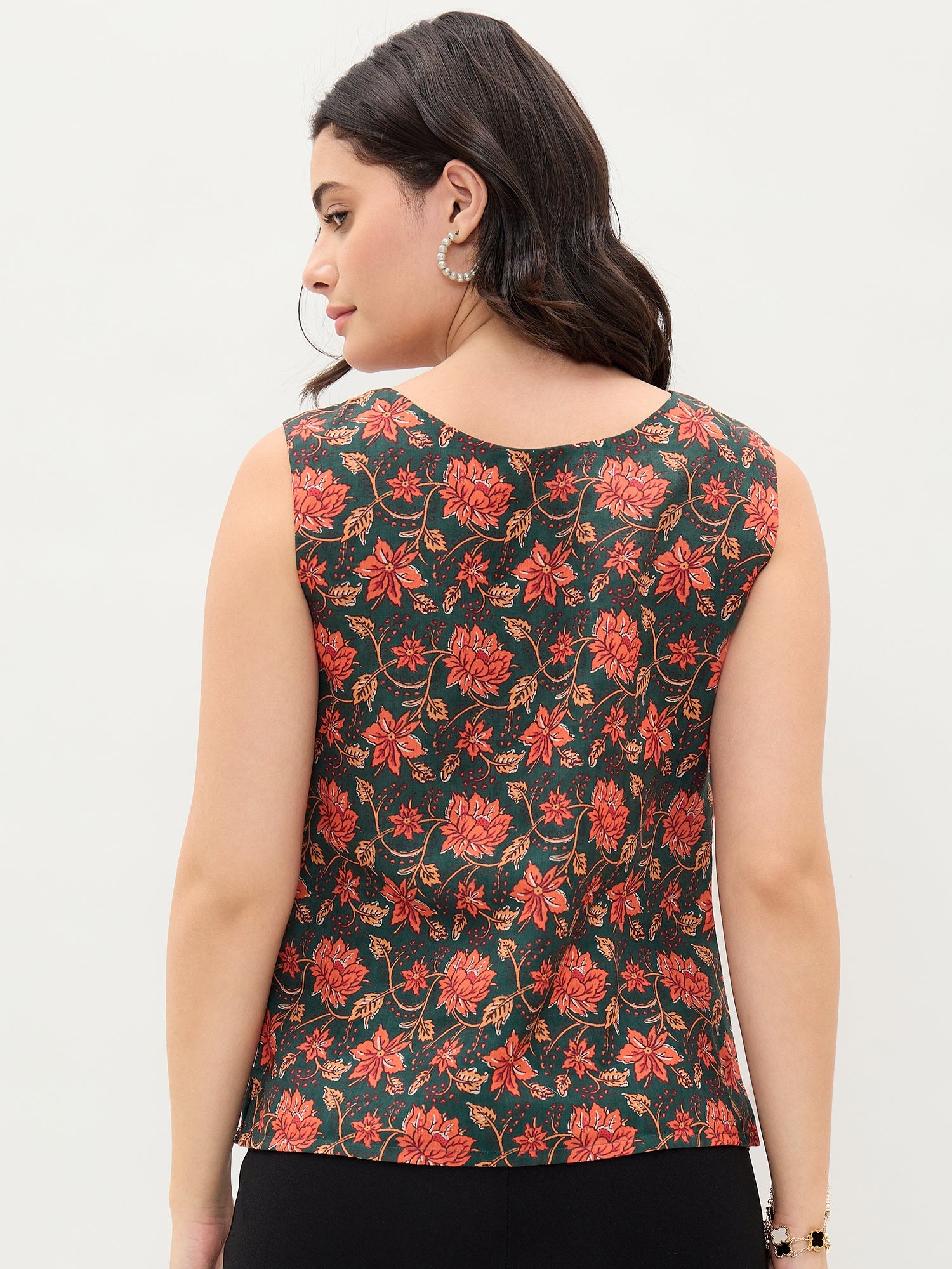 Indie Floral Printed Vest Top