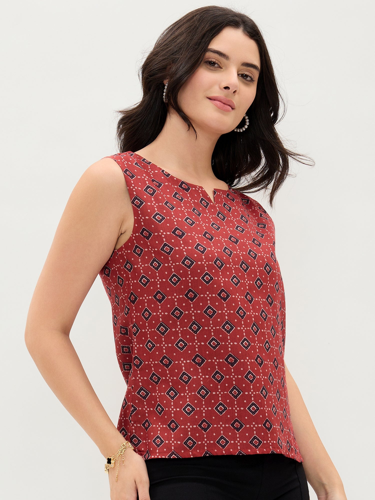 Indie Floral Printed Vest Top