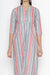Women Blue Printed Striped A-Line Midi Dress Best Price | OCTICS
