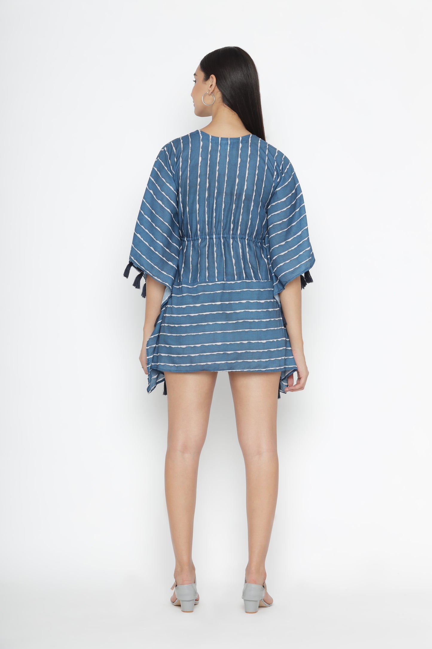 Striped Kimono Sleeves Casual Kaftan Dress  | Octics | 49% Off | All sizes| Shop Now. | OCTICS
