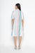 Buy Mandarin Collar Striped Printed A-Line Dress | OCTICS