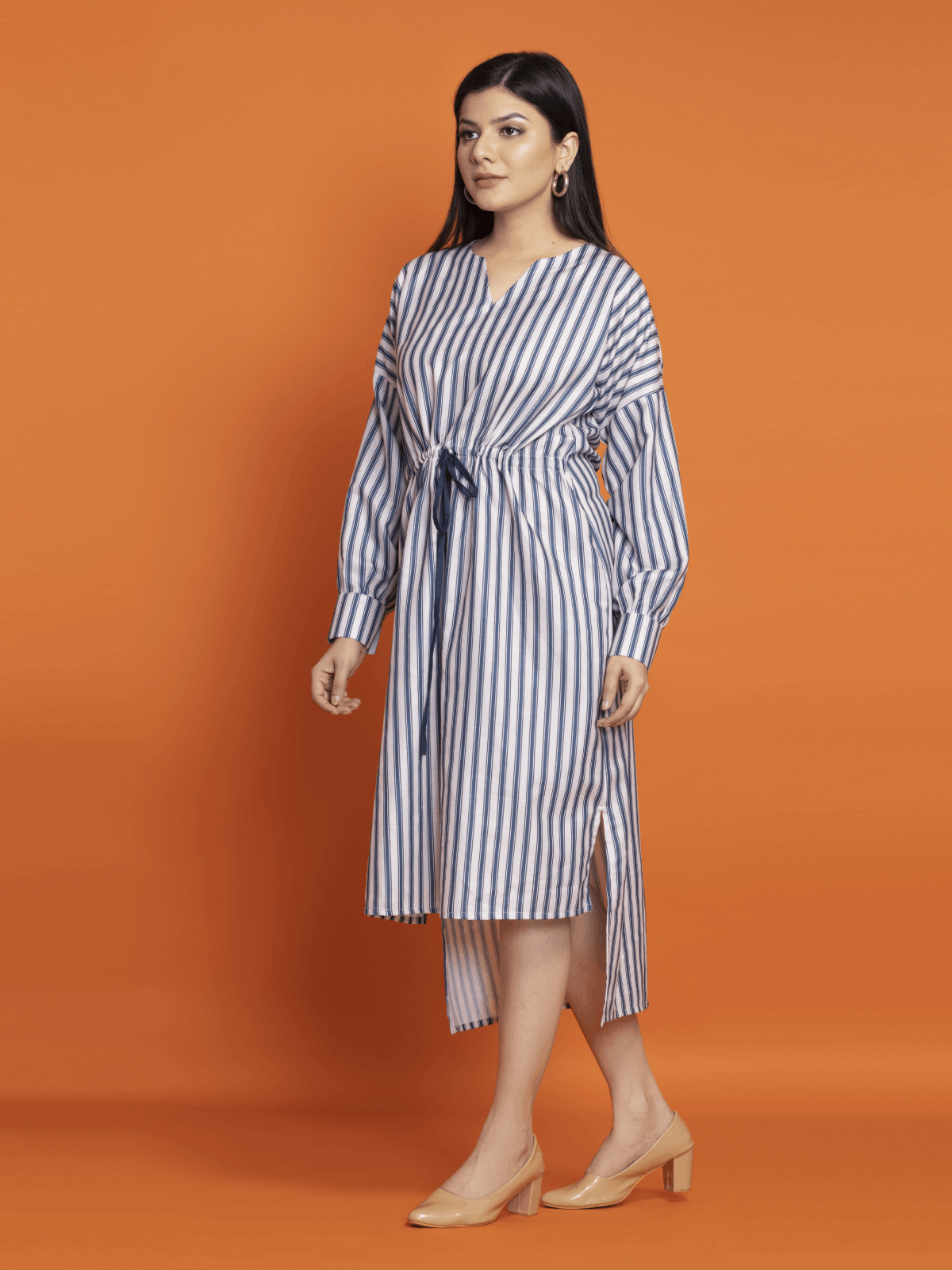 Buy Up-Down Style Kaftan Blue-White Dress | OCTICS