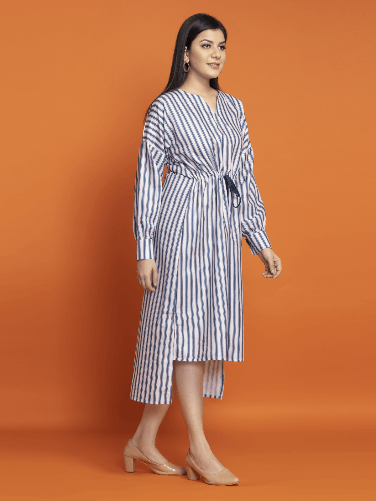 Buy Up-Down Style Kaftan Blue-White Dress For Women | OCTICS