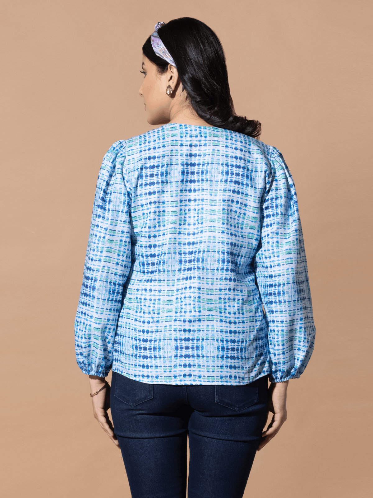 Shop Now Blue White And Knot Rob Style Top From Octics At Rs 1199 | OCTICS