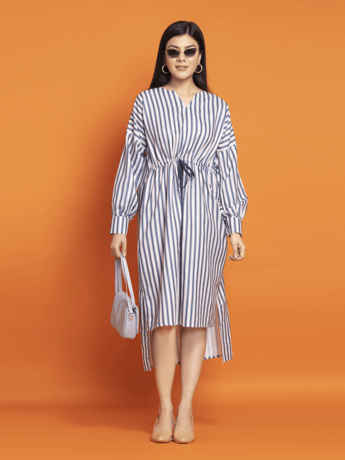 Shop Now Up-Down Style Kaftan Blue-White Dress From Octics At Rs 1249 | OCTICS